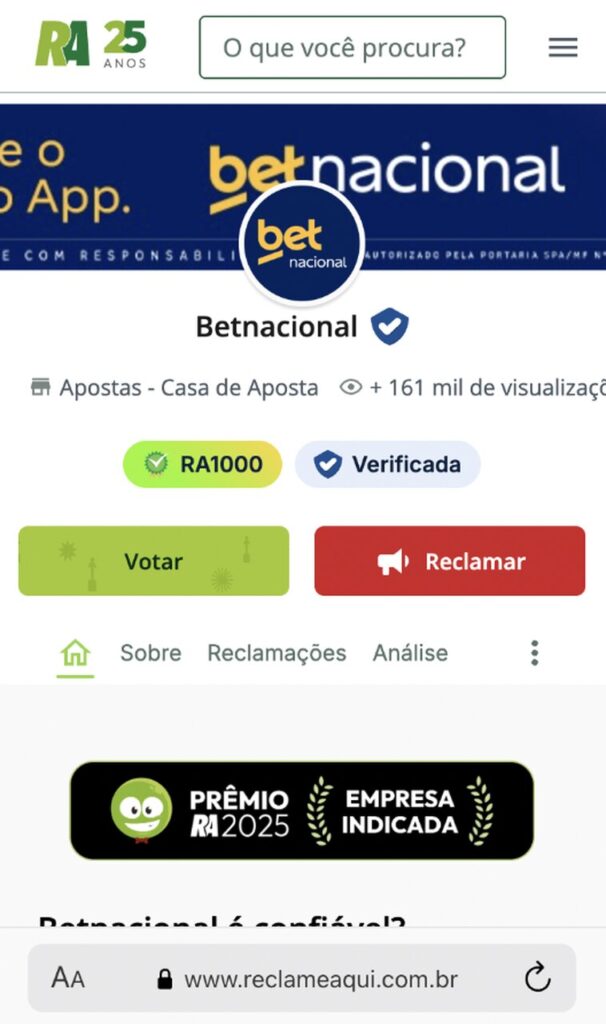reclame aqui da betnacional