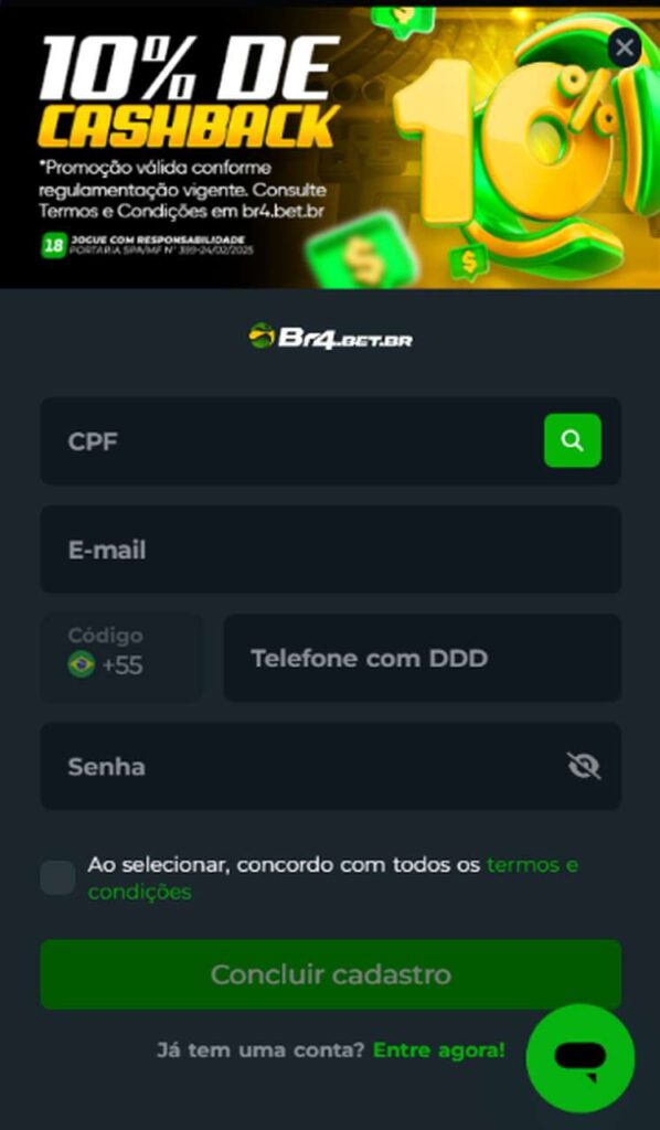 br4bet pagina de cadastro