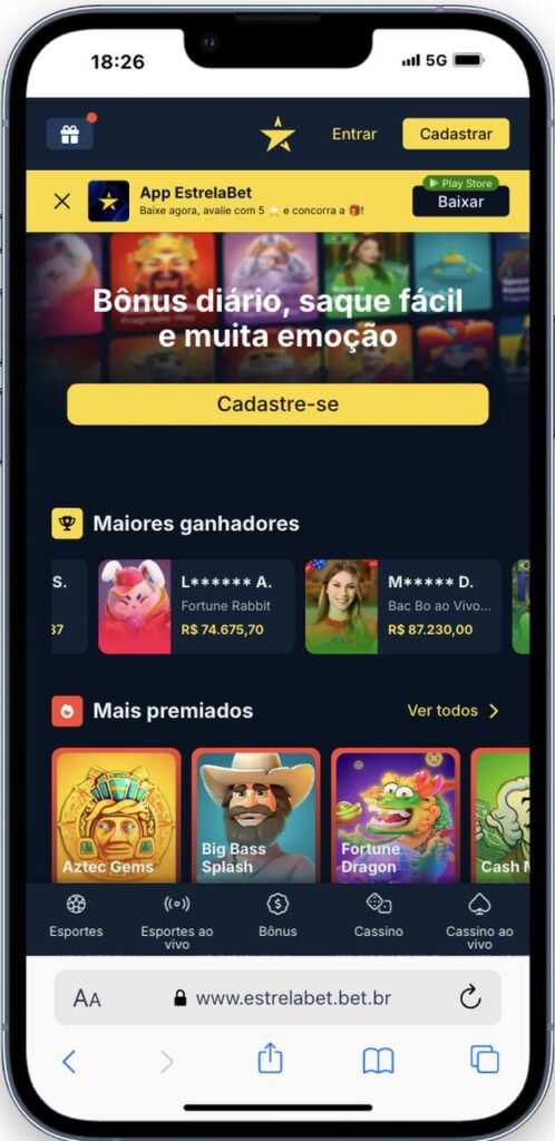 melhor casa de aposta estrela bet