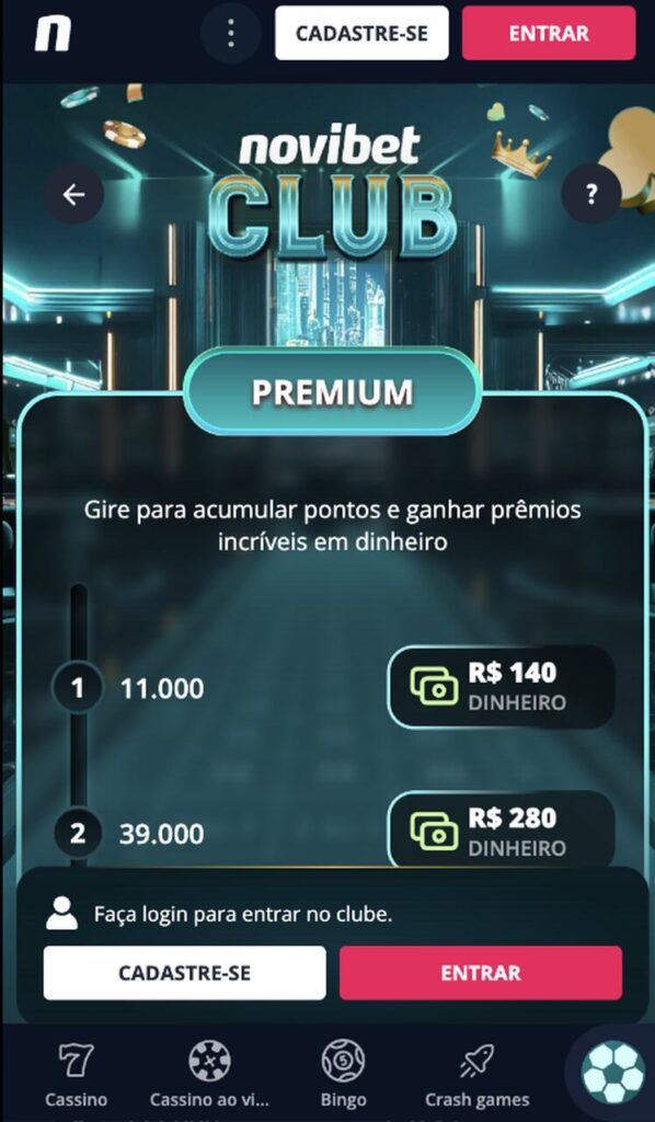 clube novibet bônus com código promocional