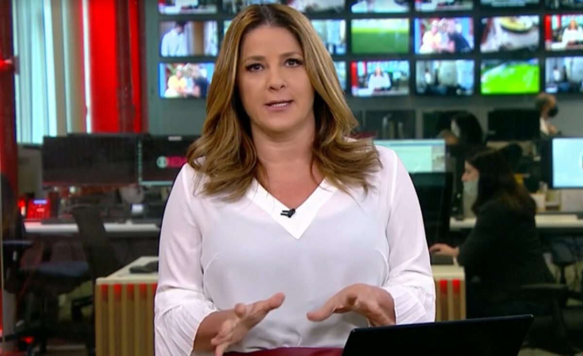 Christiane Pelajo em telejornal da GloboNews