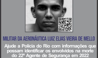 Portal dos Procurados pede informações sobre morte de Militar da Aeronáutica