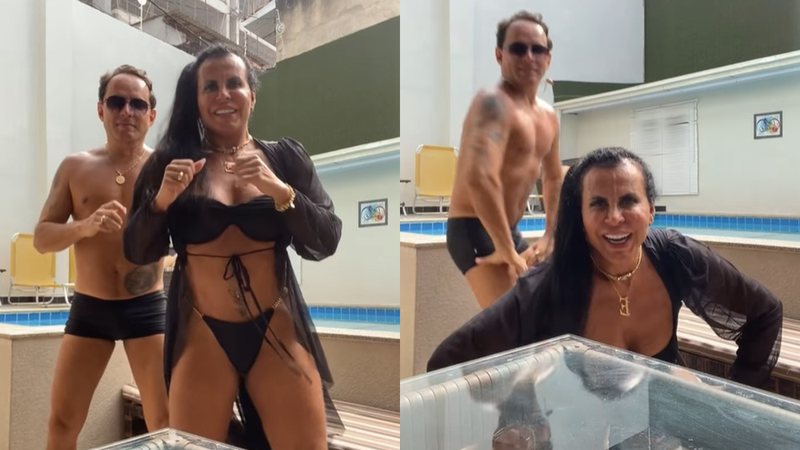 Gretchen e o marido dançando