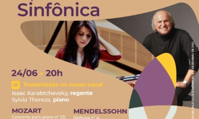 Orquestra Petrobras Sinfônica transmite concerto sob regência do maestro Isaac Karabtchevsky com a renomada pianista Sylvia Thereza (Foto: Divulgação)