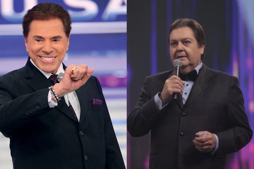 Silvio Santos e Fausto Silva