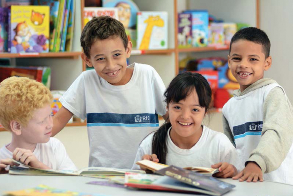 Crianças na escola da rede municipal.