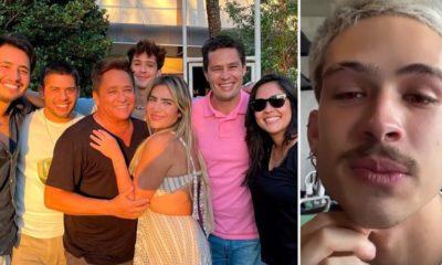 João Guilherme ao lado da família