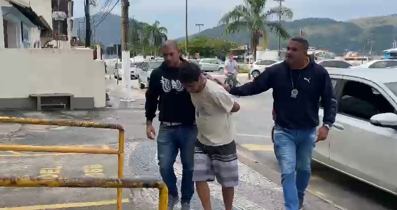 Prisão de agressor em Angra.