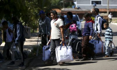 Imagem de refugiados da Venezuela chegando ao Brasil