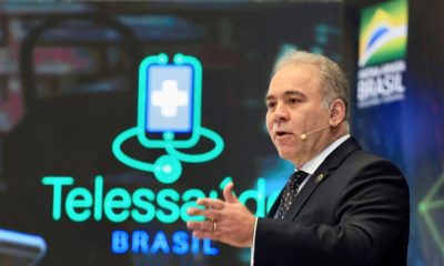 Ministro da Saúde Marcelo Queiroga em anúncio de regulamentação da Telesaúde