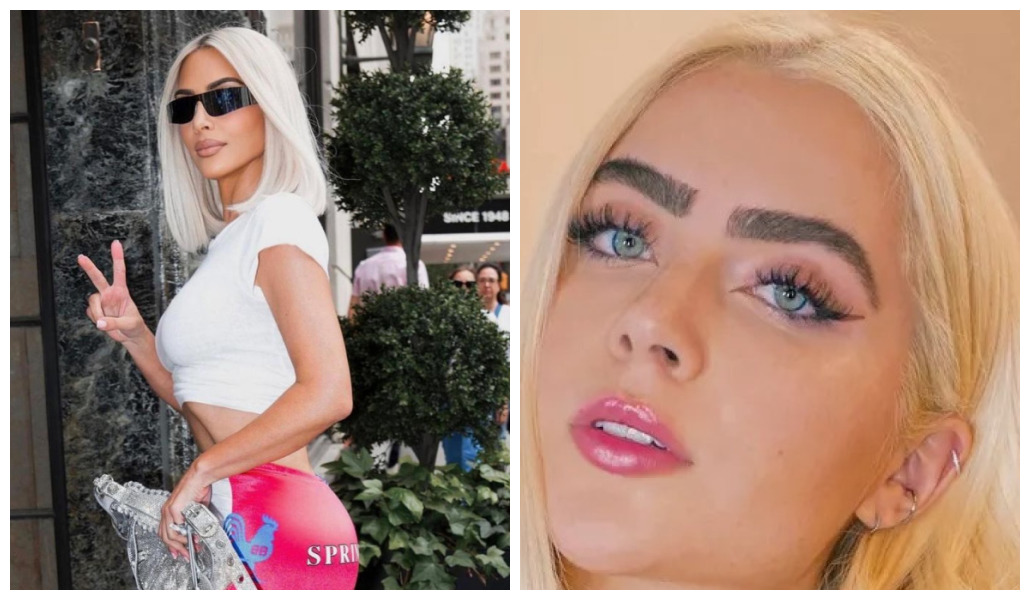 Veja quais celebridades que optaram por descolorir totalmente os fios, dentre eles a modelo Kim Kardashian