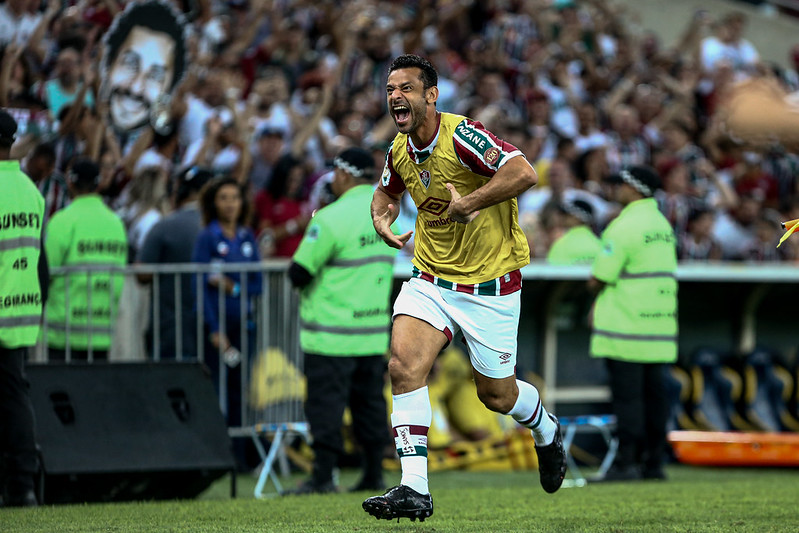 Fred comemora um dos gols do Fluminense sobre o Ceará no Maracanã