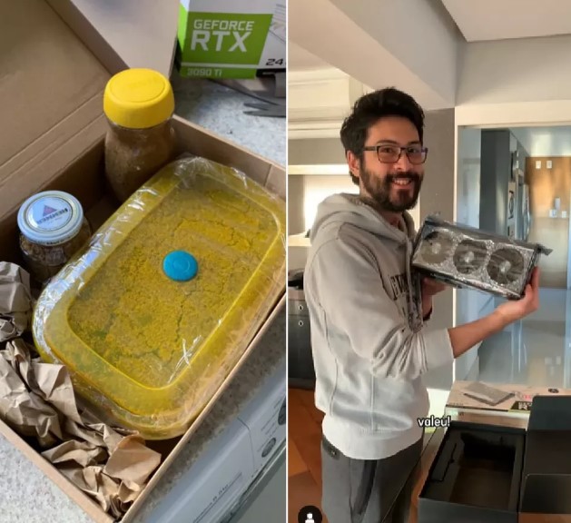 Após receber caixas com areia, filho de Maurício de Sousa recebe placa de vídeo que comprou