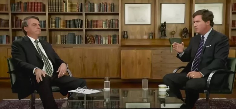 Bolsonaro em entrevista à TV Fox News