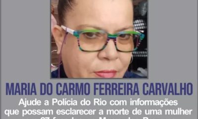 Cartaz mulher morta no Morro dos Prazeres