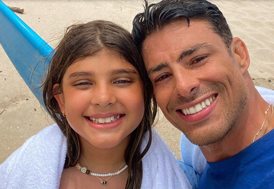 Cauã Reymond e a filha Sofia