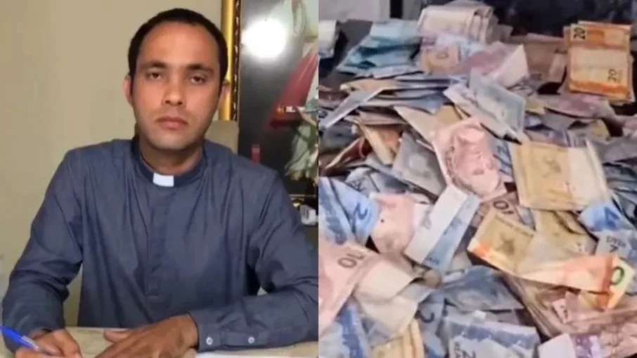 O padre alegou que a quantia seria utilizada para pagar camisetas de um projeto religioso da paróquia