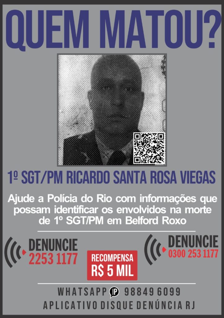 Sargento da Polícia Militar, Ricardo Santa Rosa Viegas, de 45 anos, é morto em Belford Roxo