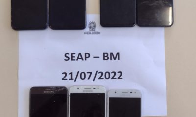SEAP apreende celulares em unidades do Complexo de Gericinó, em Bangu, na Zona Oeste do Rio
