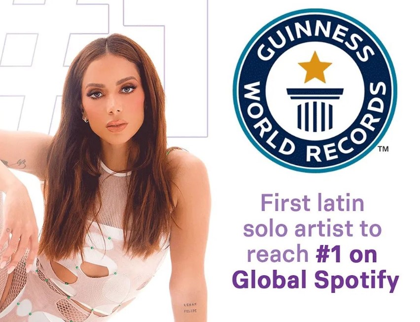 Anitta entra pro Guinness Book com música Envolver
