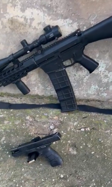 fuzil e pistola apreendidos belford roxo