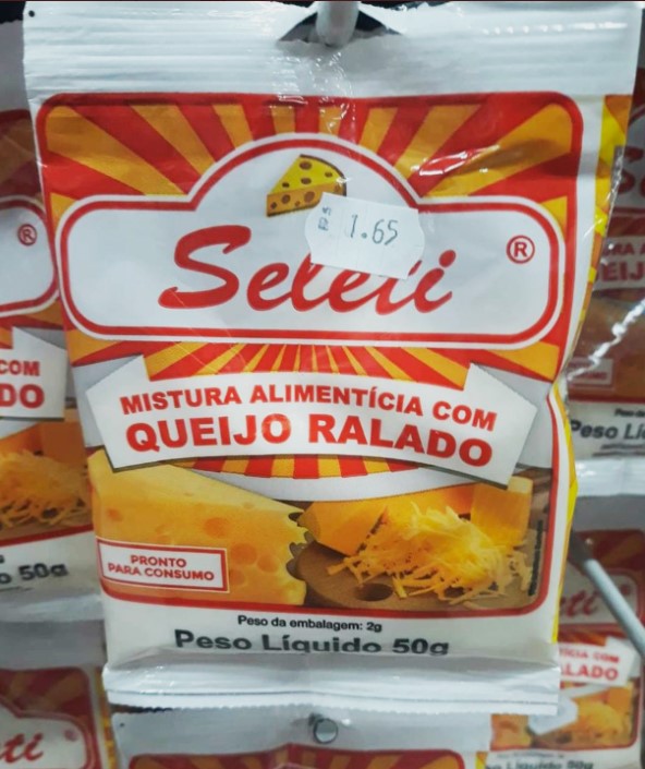 embalagem do produto derivado do queijo ralado