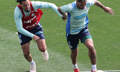 Palmeiras durante o treino