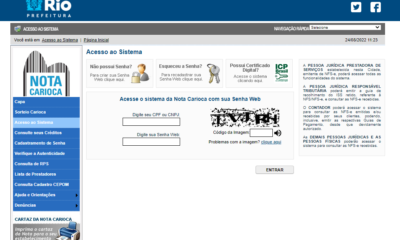 Site Nota Carioca volta a funcionar