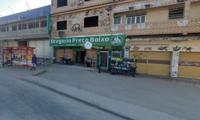 Farmácia em Belford Roxo é assaltada e vítimas são trancadas em sala pelos criminosos