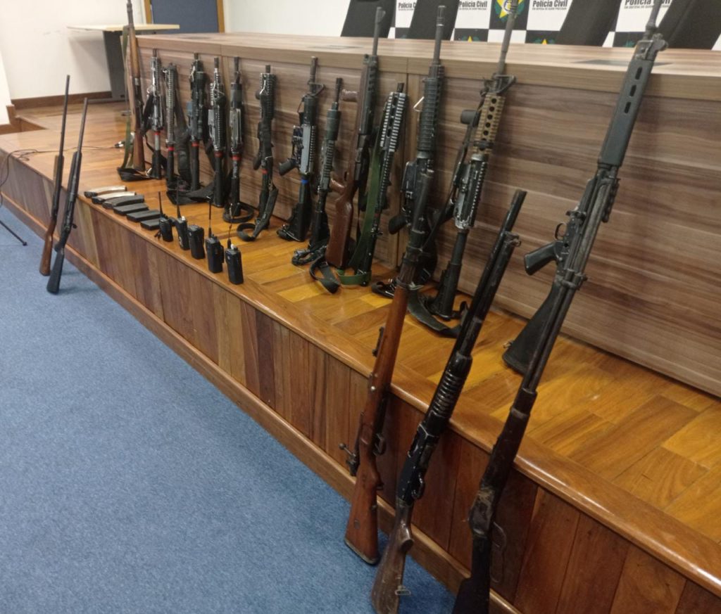 Arsenal apreendido pela Polícia Civil