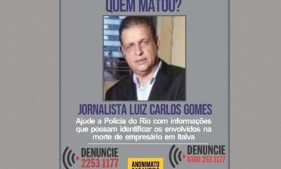 Jornalista morto em Italva