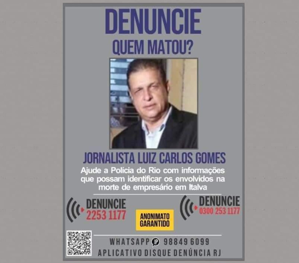 Jornalista morto em Italva