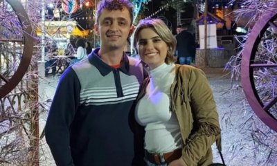 Júnior Coxinha e a esposa Amanda Veiga da Cunha