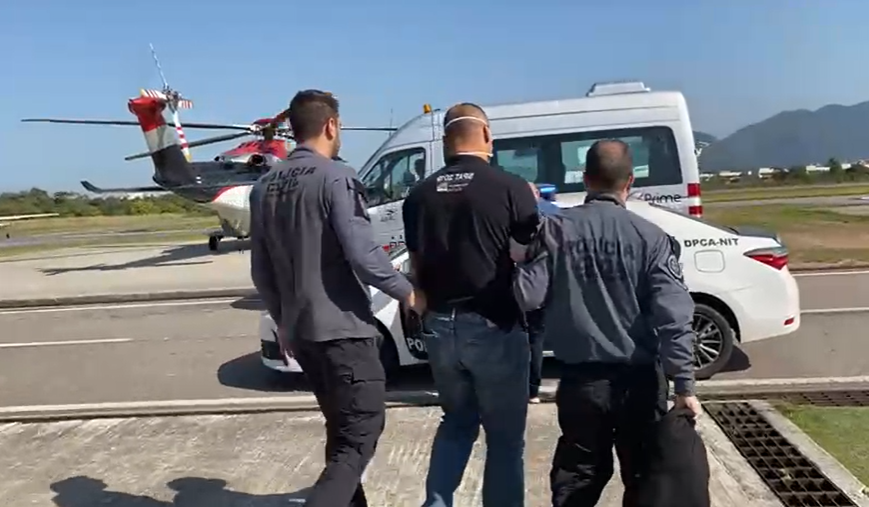 Pai estuprador sendo preso