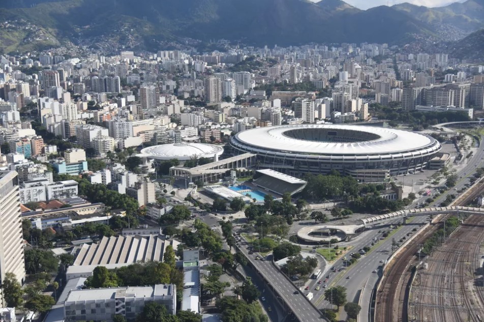 Vista aérea da Tijuca e do Maracanã