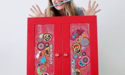 Sustentabilidade na arte: artista plástica reutiliza portas, janelas e gavetas para criar obras únicas
