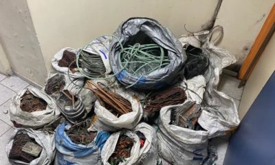 Cobre apreendido em São Cristóvão