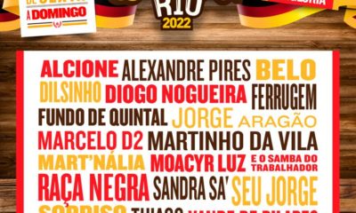 Rio recebe a 'Oktoberfest 2022' com shows de Alcione, Seu Jorge, Alexandre Pires, Diogo Nogueira e muito mais