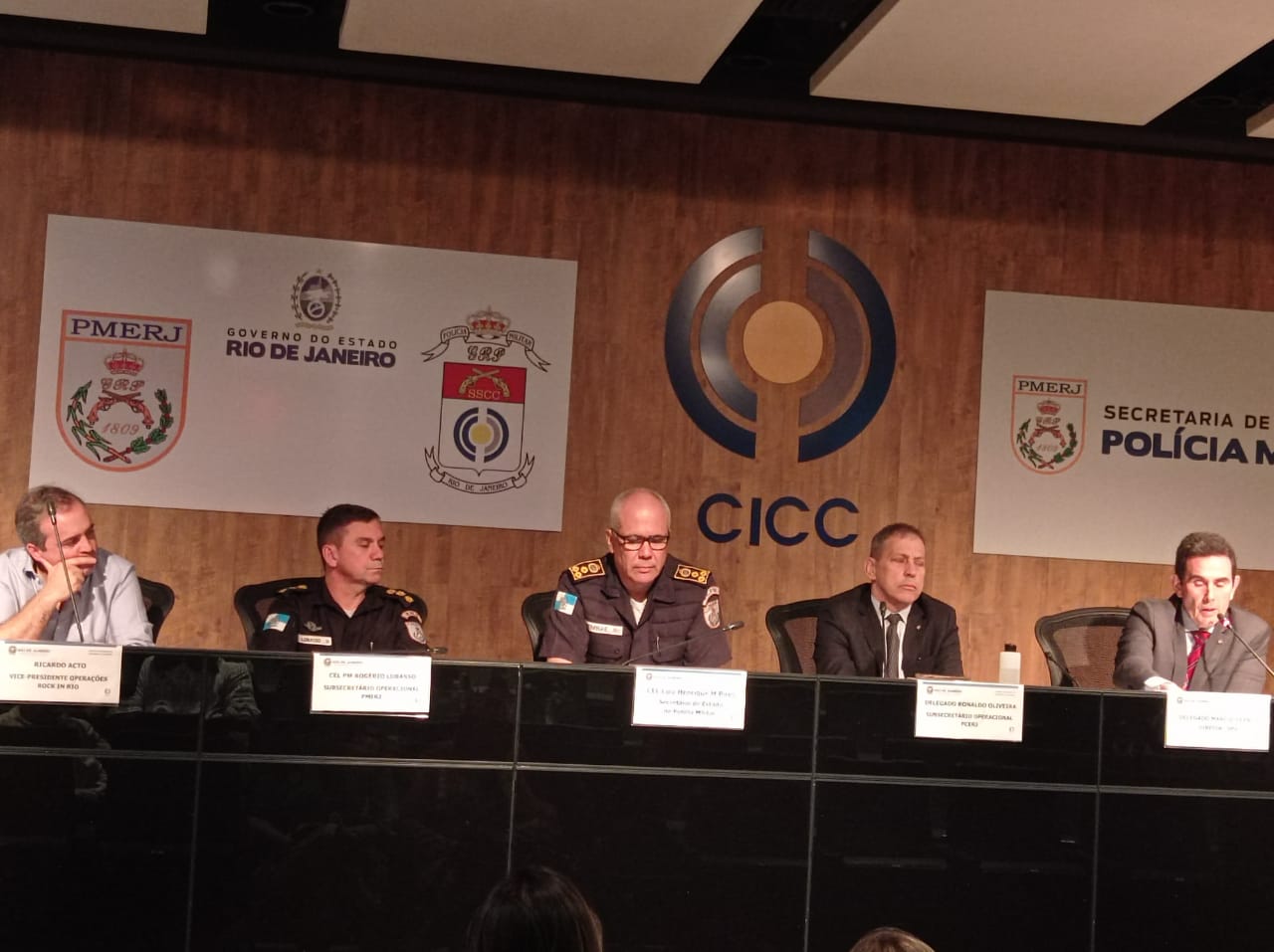 Coletiva sobre esquema de policiamento durante o Rock in Rio