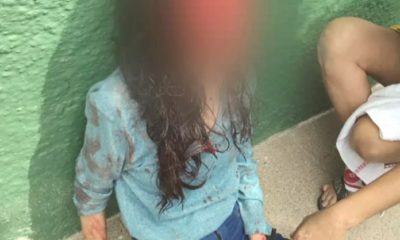 Mulher agredida chave inglesa