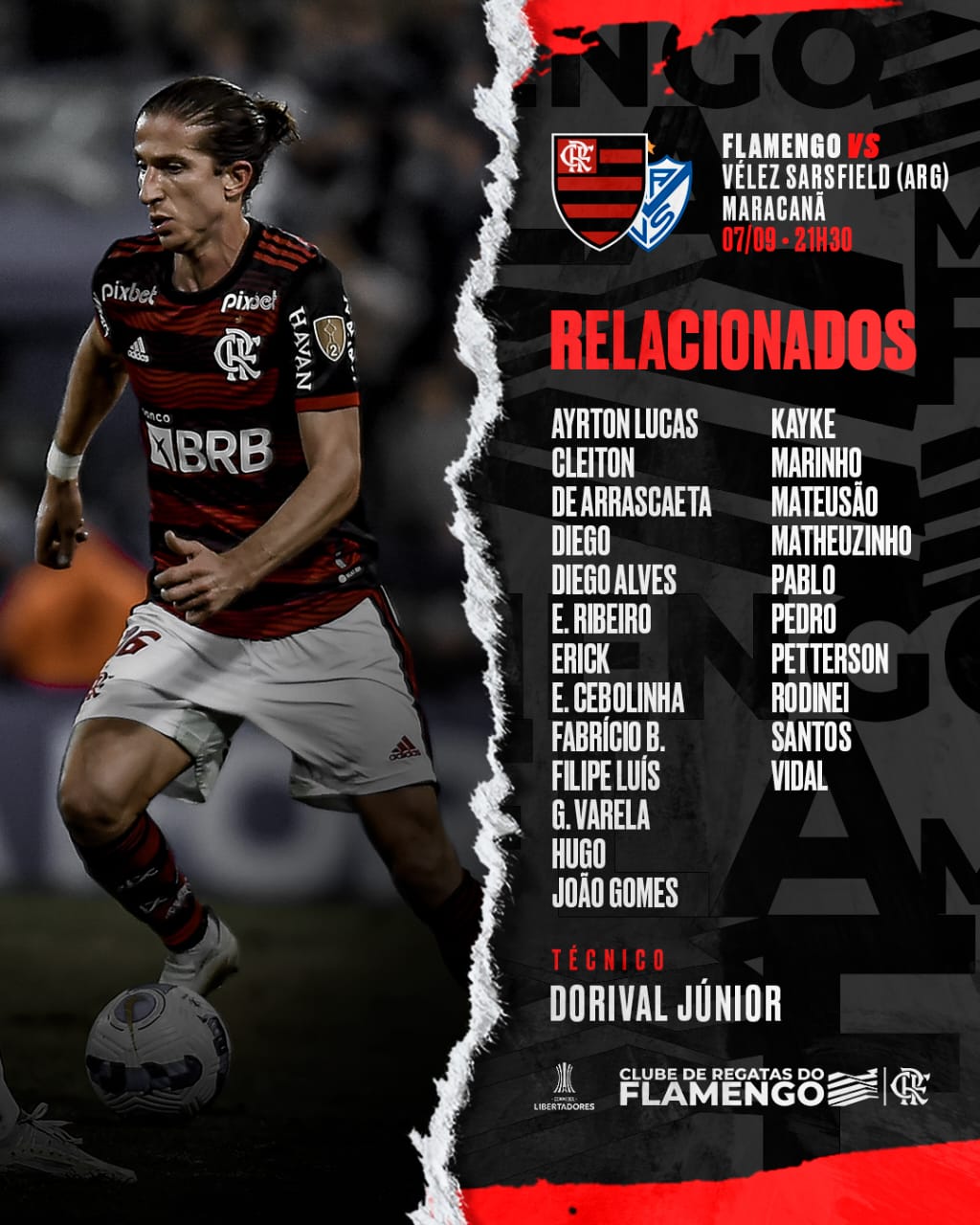 Flamengo on X: Confira os relacionados do Flamengo para a partida