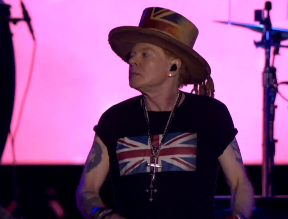 Axl Rose durante apresentação do Guns N' Roses no Rock in Rio
