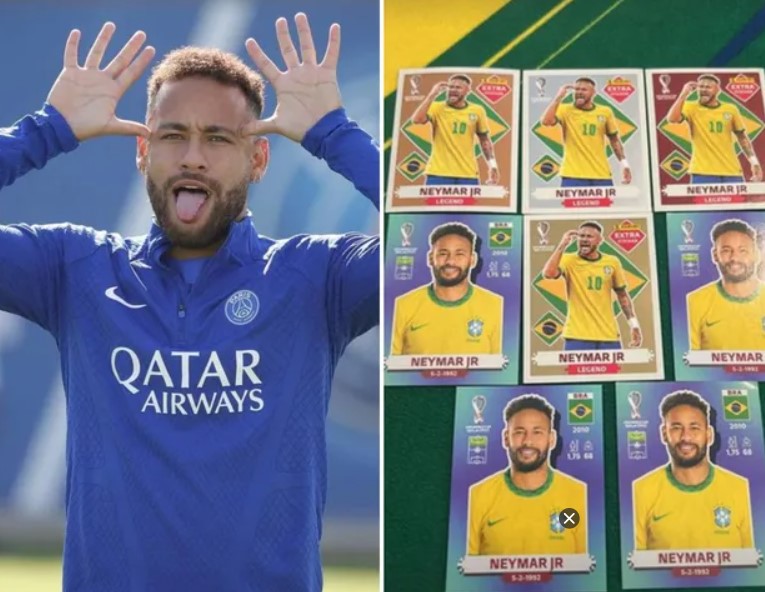 Neymar e as figurinhas da Copa