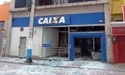 Agência da Caixa atacada por criminosos em São João de Meriti
