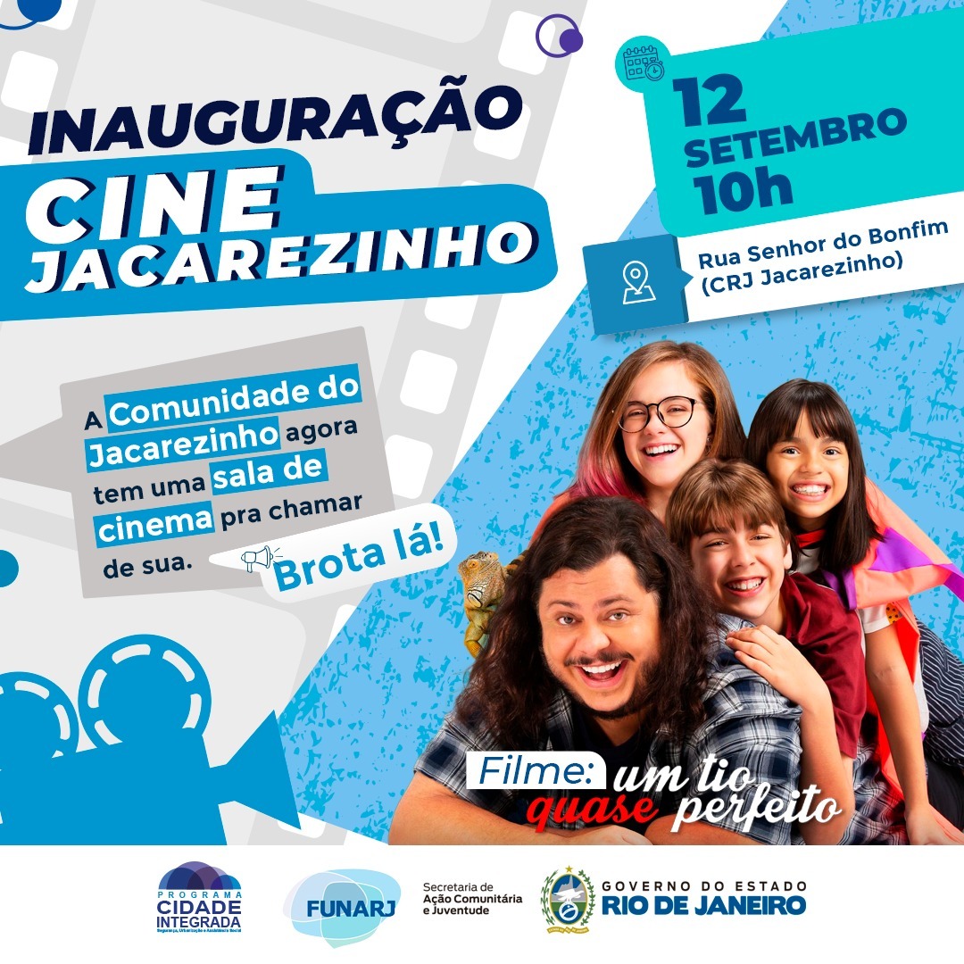 Cidade Integrada inaugura sala de cinema gratuita para moradores do Jacarezinho