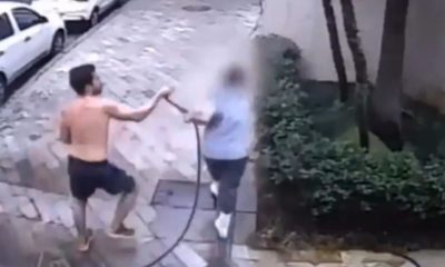 [VÍDEO] Homem agride faxineira enquanto lavava calçada em Belo Horizonte