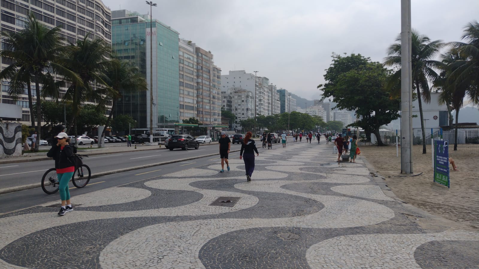 Orla da praia de Copacabana