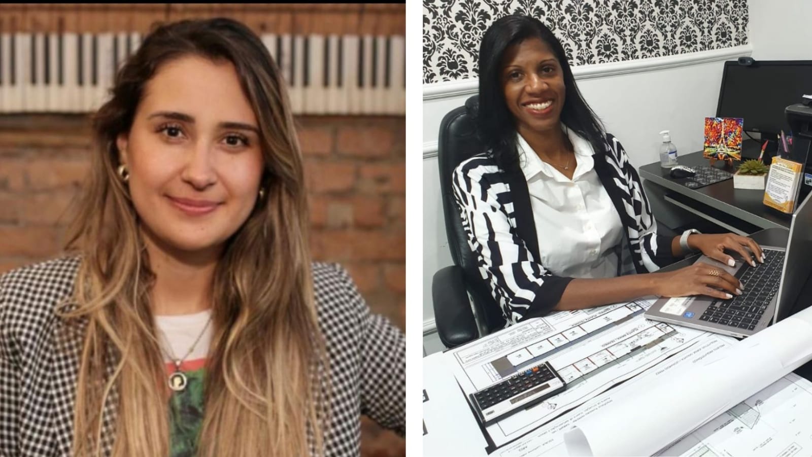 De um lado a jornalista Cecília Seara, especialista no tema e do outro, a engenheira Tatiana Oliveira, case de sucesso na utilização do LinkedIn