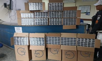 carga de cigarros contrabandeada apreendida na RJ-106