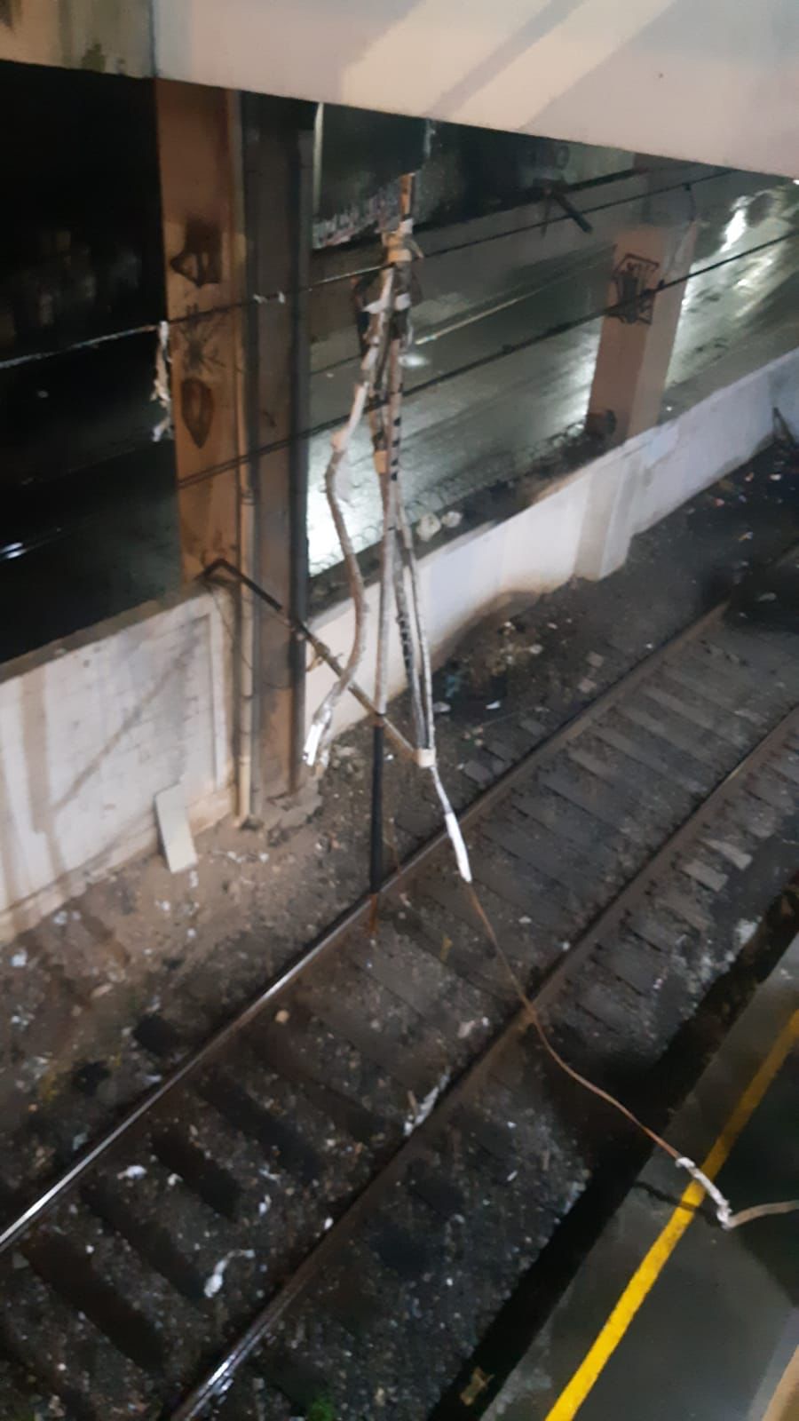 linha férrea da estação de trem da Pavuna